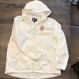 White Women's Jacket with Embroidered Logo